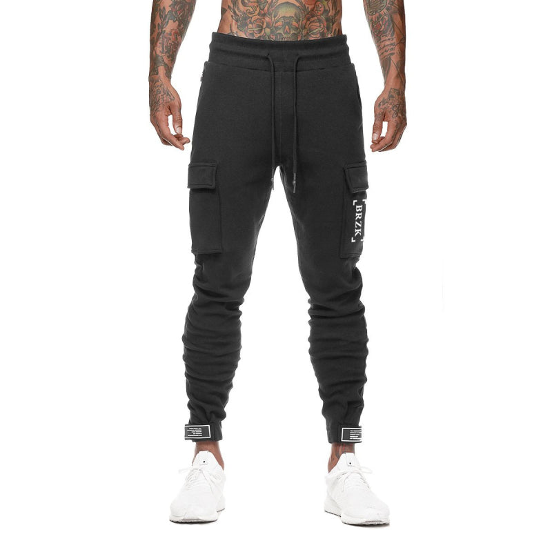 Wholesale M-2XL Elastic Waist Side Pocket Design Men Jogger Pants