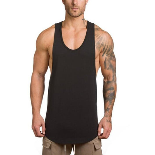 Wholesale M-XXL Men Solid Color Loose Sports Tank Top