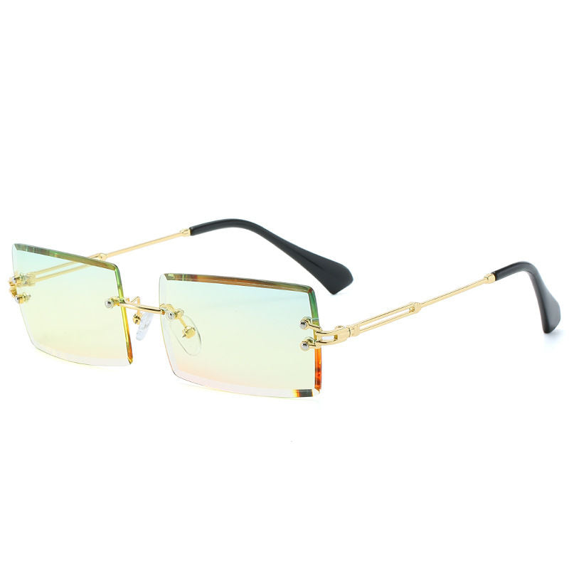 Wholesale Men Women Rimless Square Polarized Sunglasses