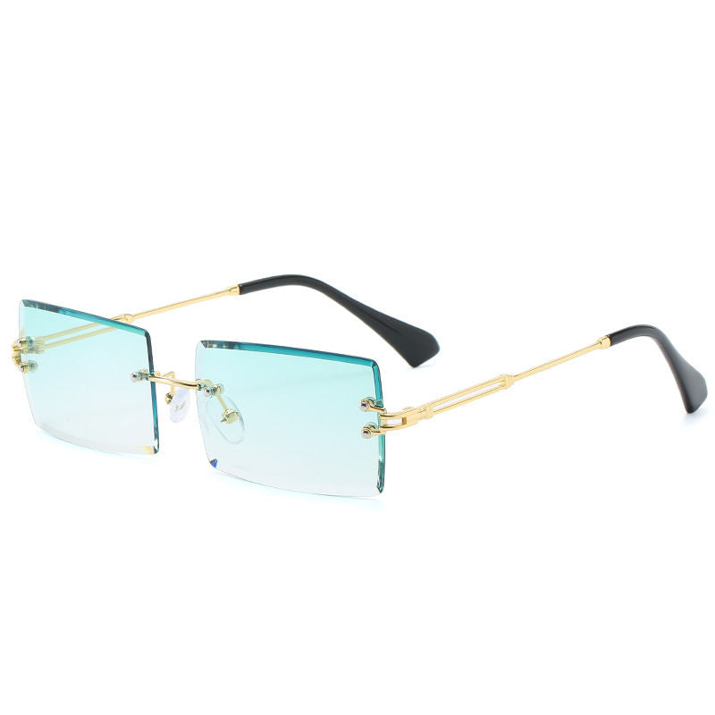 Wholesale Men Women Rimless Square Polarized Sunglasses