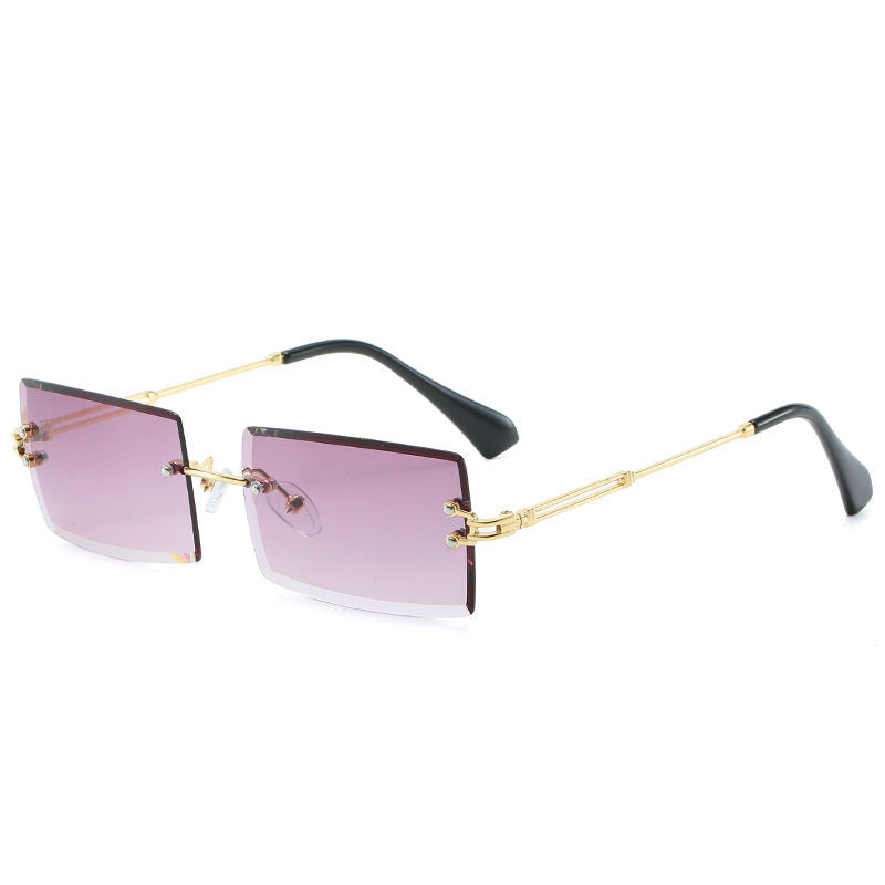 Wholesale Men Women Rimless Square Polarized Sunglasses