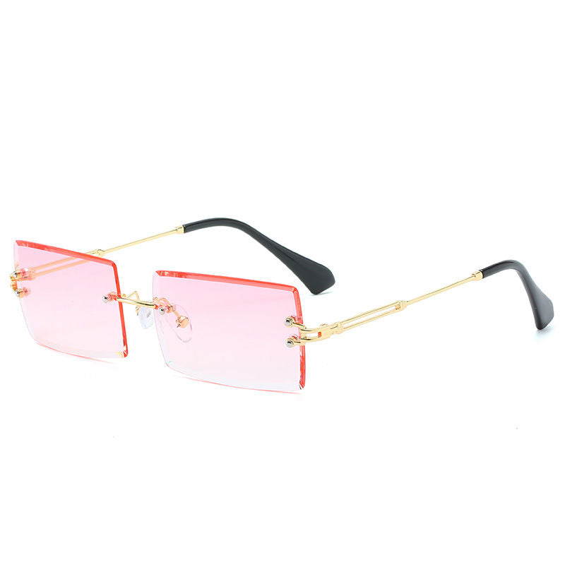 Wholesale Men Women Rimless Square Polarized Sunglasses