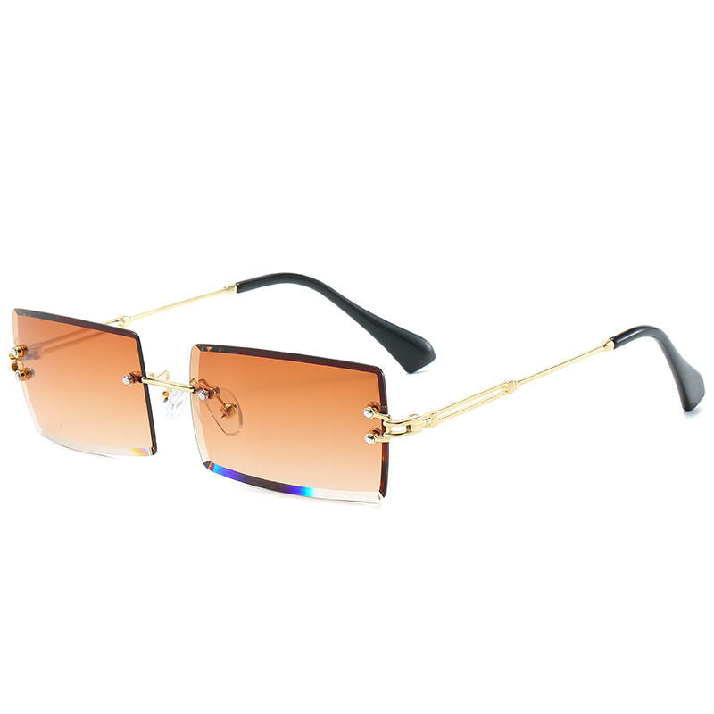 Wholesale Men Women Rimless Square Polarized Sunglasses