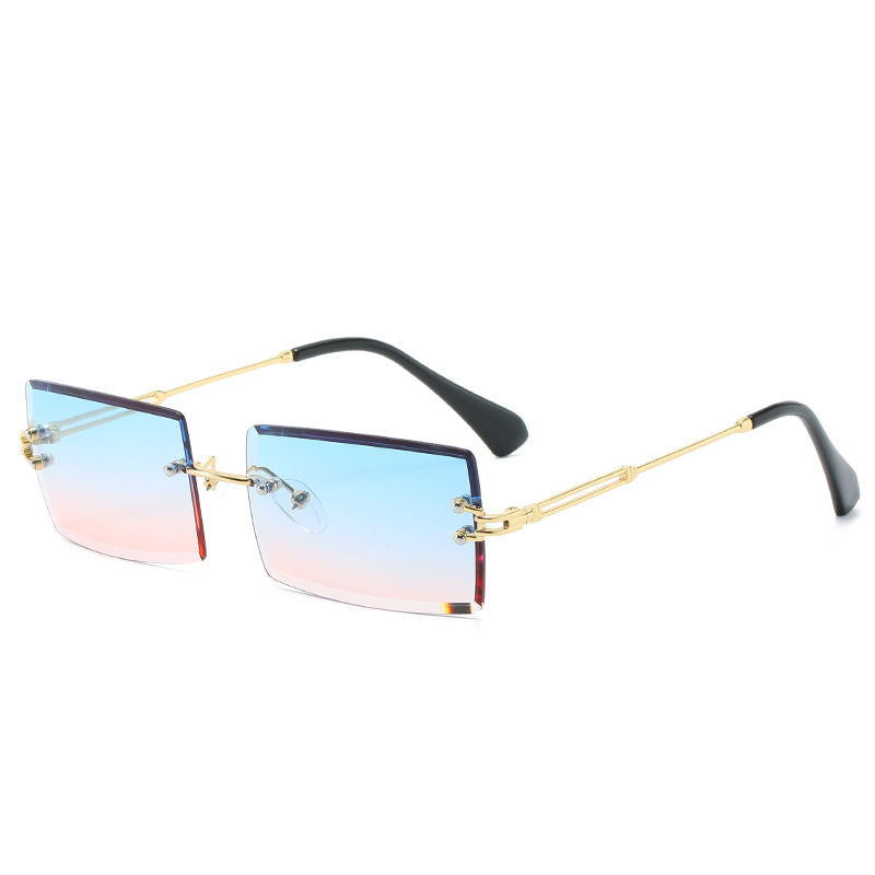 Wholesale Men Women Rimless Square Polarized Sunglasses