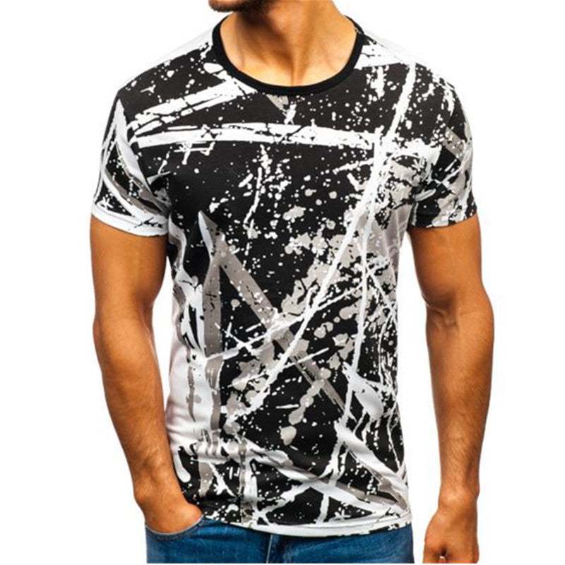 Wholesale M-3XL Men Casual Round Collar Short-sleeve T-shirt