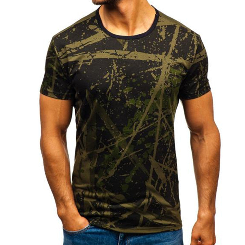 Wholesale M-3XL Men Casual Round Collar Short-sleeve T-shirt