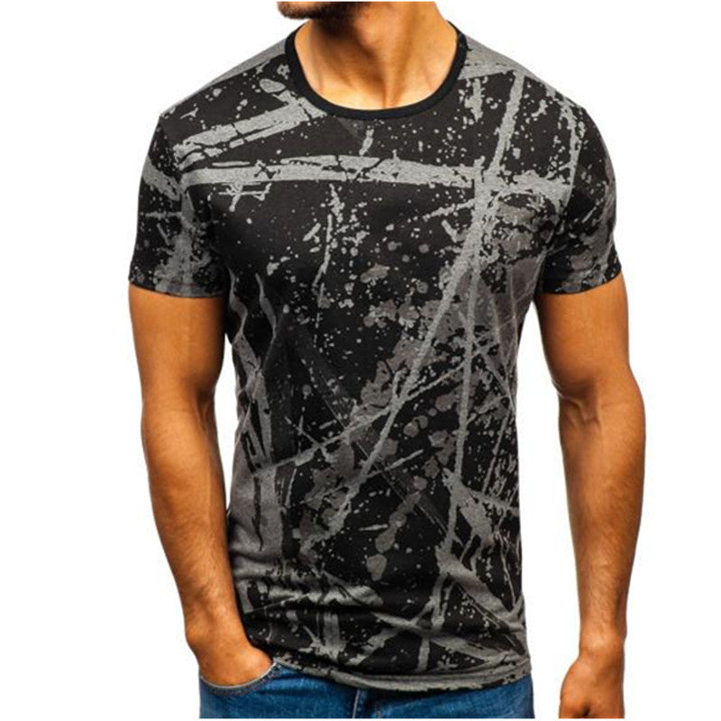 Wholesale M-3XL Men Casual Round Collar Short-sleeve T-shirt