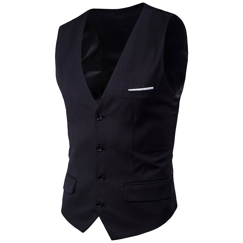 Wholesale S-6XL Men Slim Fit Sleeveless Formal Vest