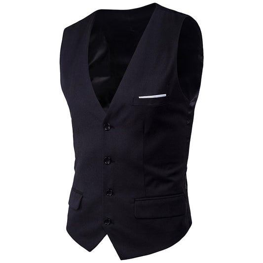 Wholesale S-6XL Men Slim Fit Sleeveless Formal Vest