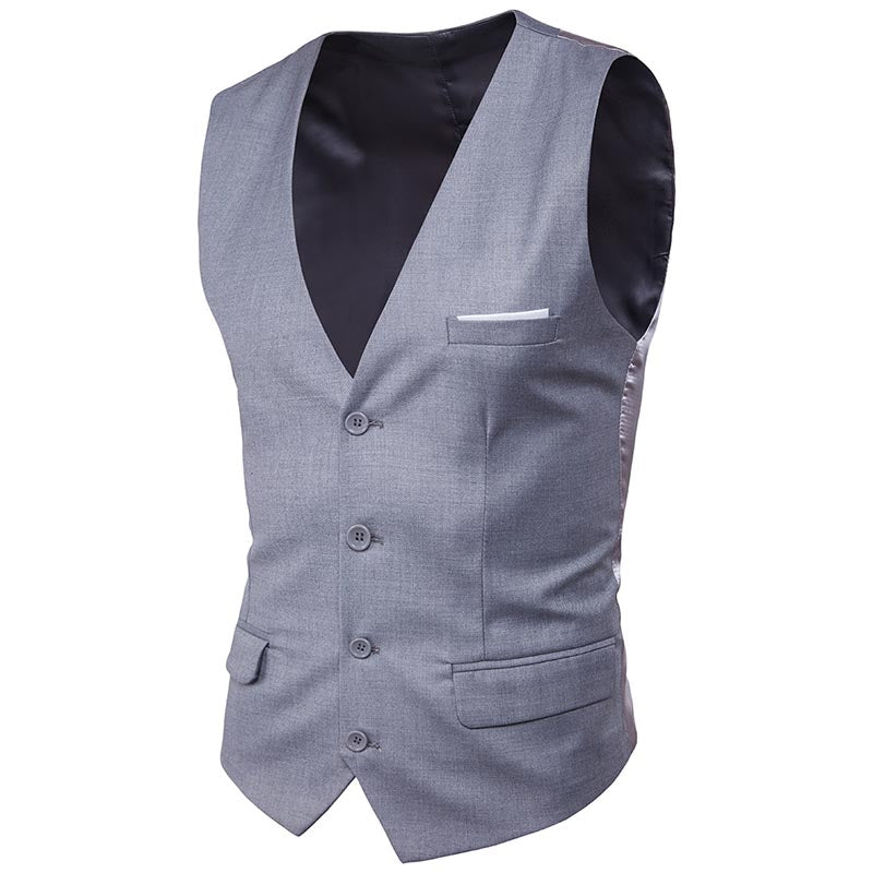 Wholesale S-6XL Men Slim Fit Sleeveless Formal Vest