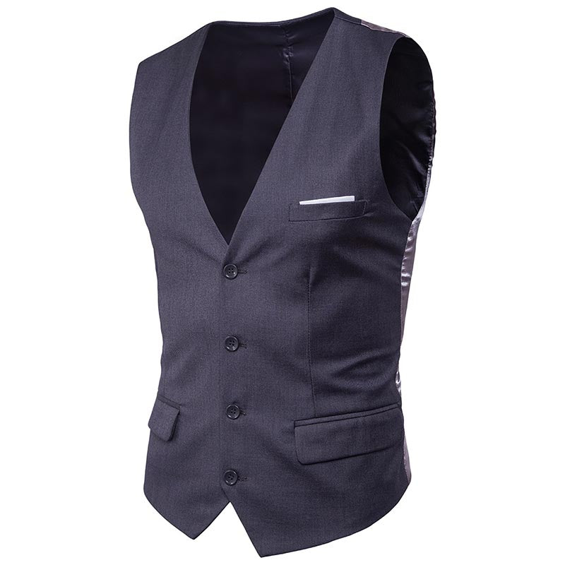 Wholesale S-6XL Men Slim Fit Sleeveless Formal Vest