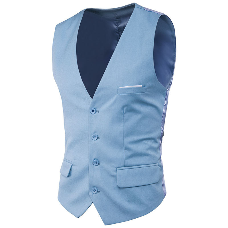 Wholesale S-6XL Men Slim Fit Sleeveless Formal Vest