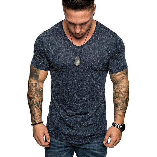 Wholesale M-3XL Men Snowflake Pattern Short Sleeve T-shirt