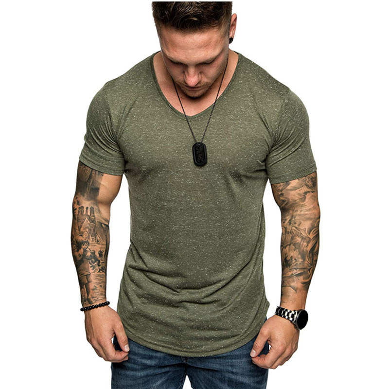 Wholesale M-3XL Men Snowflake Pattern Short Sleeve T-shirt