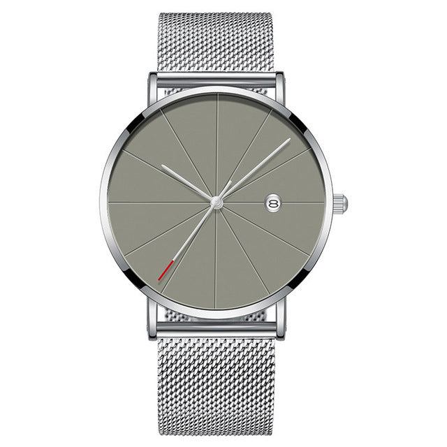 Wholesale New Men Ultra-thin Quartz Mesh Belt Watch