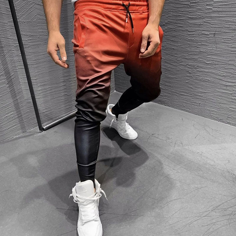 Wholesale M-2XL Men Casual Gradient Drawstring Waist Sports Pants