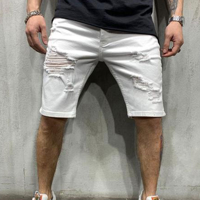 Wholesale S-3XL Men Fashion Ripped Denim Shorts