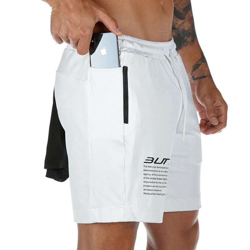 Wholesale M-5XL Men Casual Letters Print Quick-dry Drawstring Sports Shorts