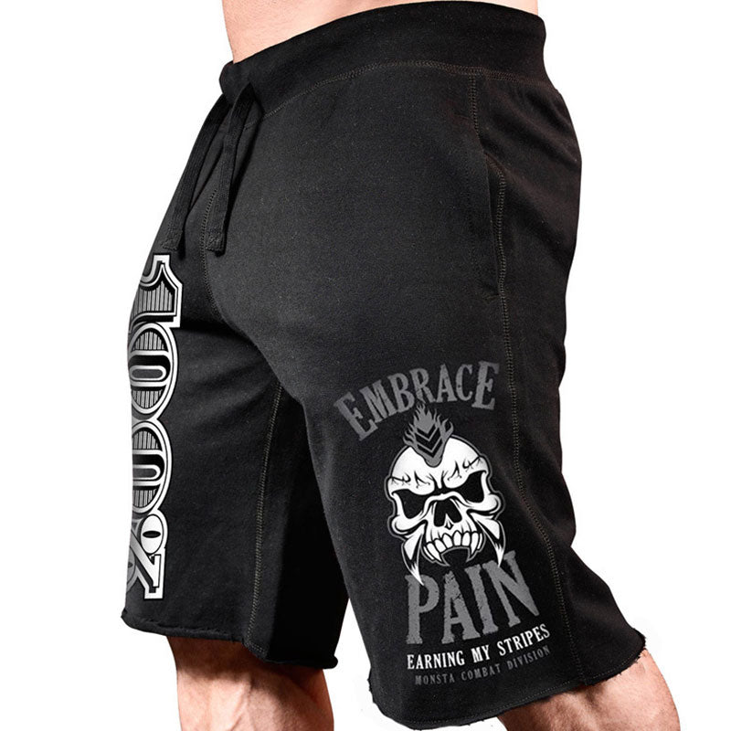 Wholesale M-3XL Men Graphic Print Drawstring Sports Shorts