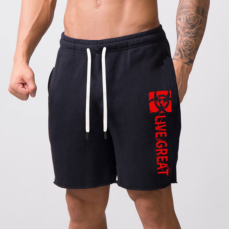 Wholesale M-5XL Men Fashion Letter Print Sports Shorts