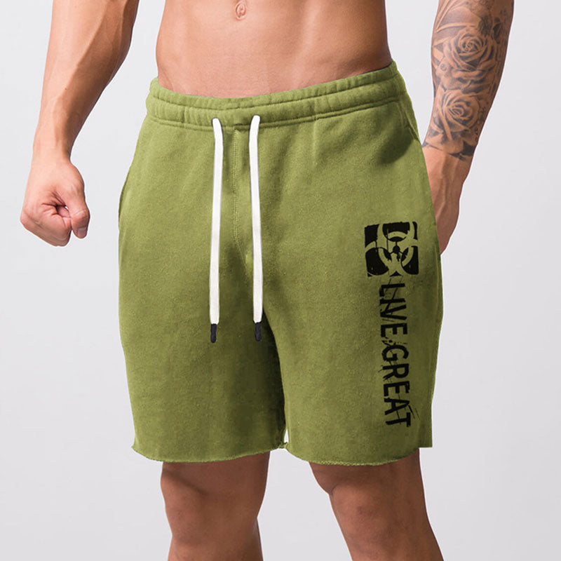 Wholesale M-5XL Men Fashion Letter Print Sports Shorts