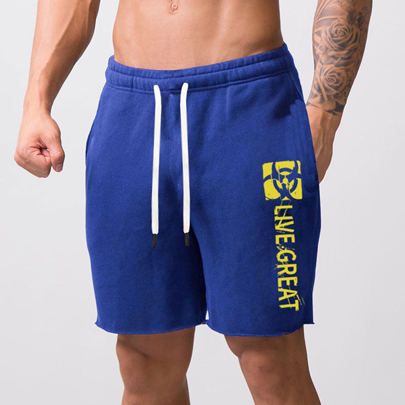 Wholesale M-5XL Men Fashion Letter Print Sports Shorts