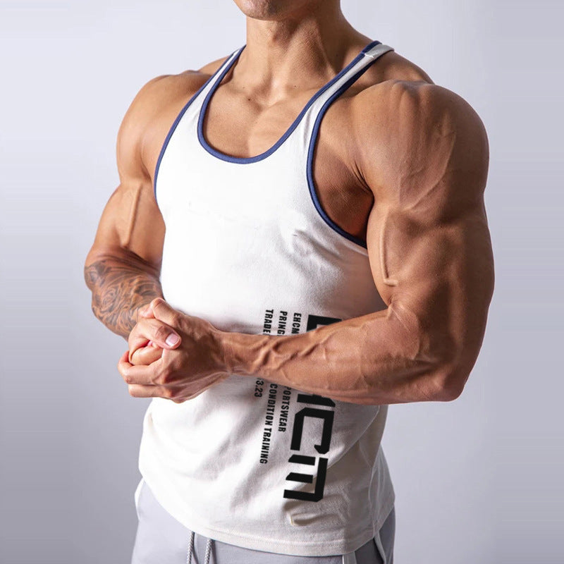 Wholesale M-3XL Men Fashion Letter Print Sports Tank Top