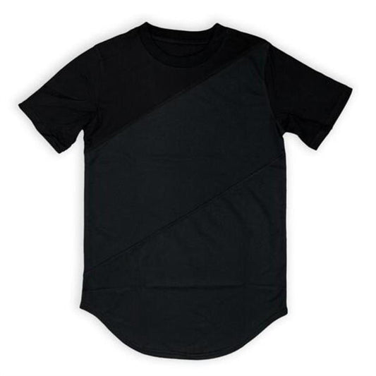 Wholesale M-2XL Men Solid Color Round Neck Breathable Short Sleeve T-shirt