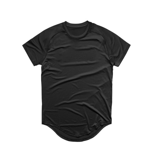 Wholesale M-2XL Men Fashion Solid Color Mesh Breathable Short Sleeves Sports Tee Top