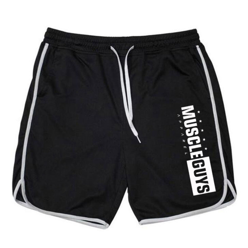 Wholesale M-XXL Men Letter Print Mesh Breathable Quick-drying Sports Shorts