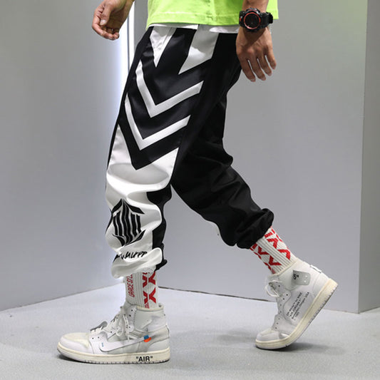 Wholesale M-5XL Men Casual Graphic Print Loose Hip-hop Trousers