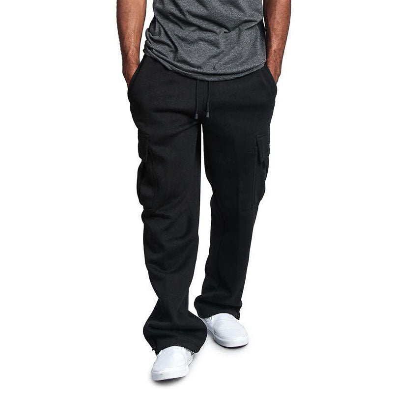 Wholesale M-4XL Men Casual Pocket Elastic Waist Drawstring Sports Pants