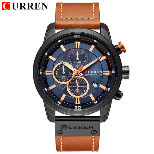 Wholesale Men Fashion Leather Band Quarz Watch