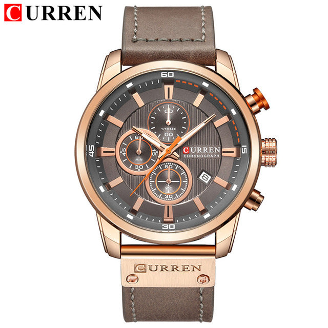 Wholesale Men Fashion Leather Band Quarz Watch