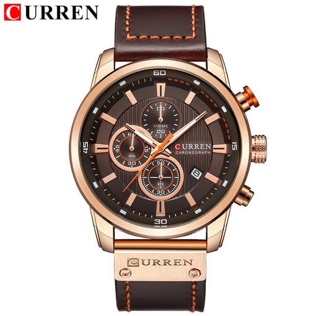 Wholesale Men Fashion Leather Band Quarz Watch