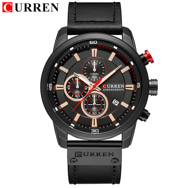 Wholesale Men Fashion Leather Band Quarz Watch