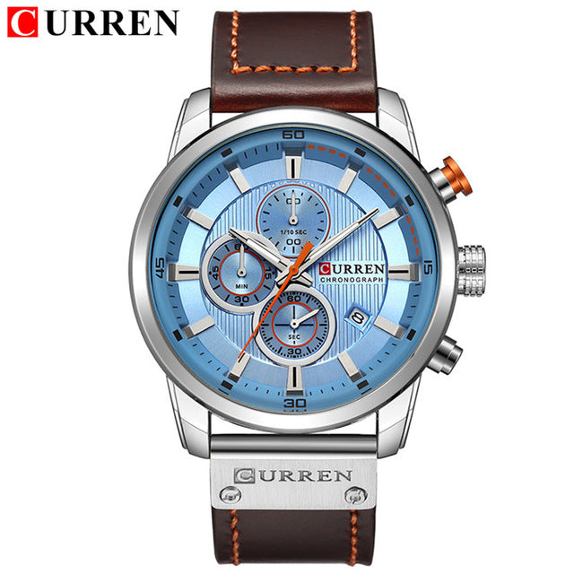 Wholesale Men Fashion Leather Band Quarz Watch