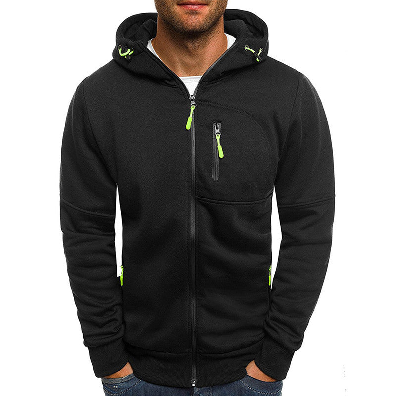 Wholesale M-3XL Men Casual Front Zipper Warm Hoodies