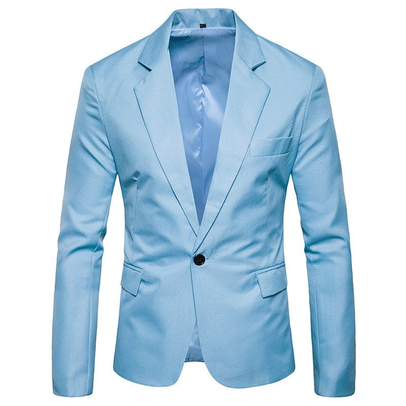 Wholesale M-3XL Men Solid Color lapel One-button Casual Suit