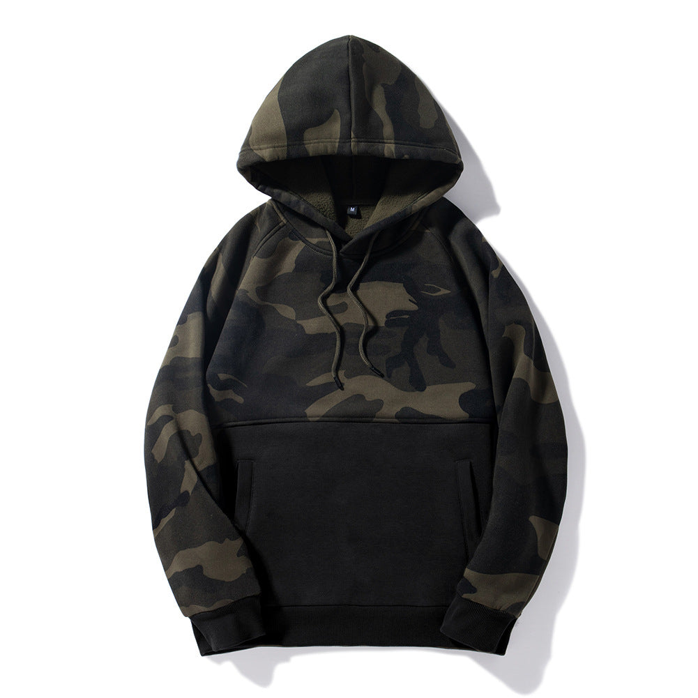 Wholesale S-2XL Men Casual Camouflage Print Pocket Hoodies