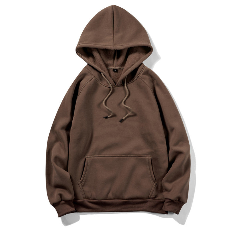 Wholesale Neutral Casual Solid Color Unisex Loose Hoodies