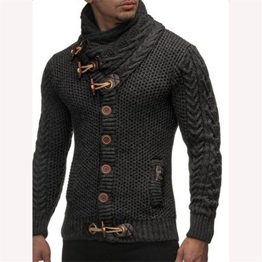 Wholesale S-3xl Men Casual Solid Color Single-Breasted Knit Cardigan