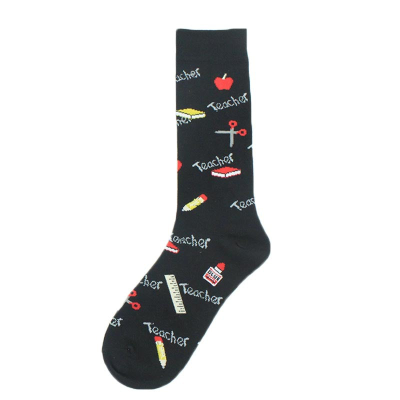 Wholesale Fashion Cartoon Pattern Middle Tube Socks