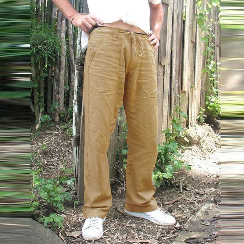 Wholesale S-5XL Men Fashion Casual Solid Color Loose Pants