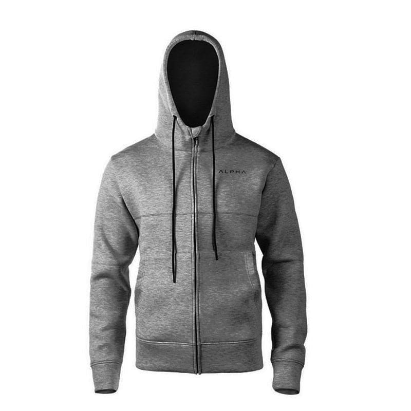 Wholesale M-2XL Men Fashion Zipper Long Sleeve Hooded Coat