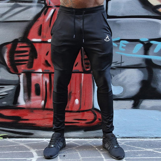 Wholesale S-2XL Men Fashion Solid Color Slim Fit Sports Pants