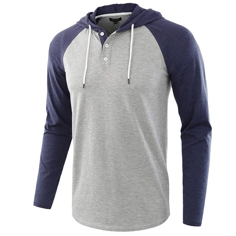 Wholesale S-2XL Men Fashion Color Matching Long Sleeves Hoodie