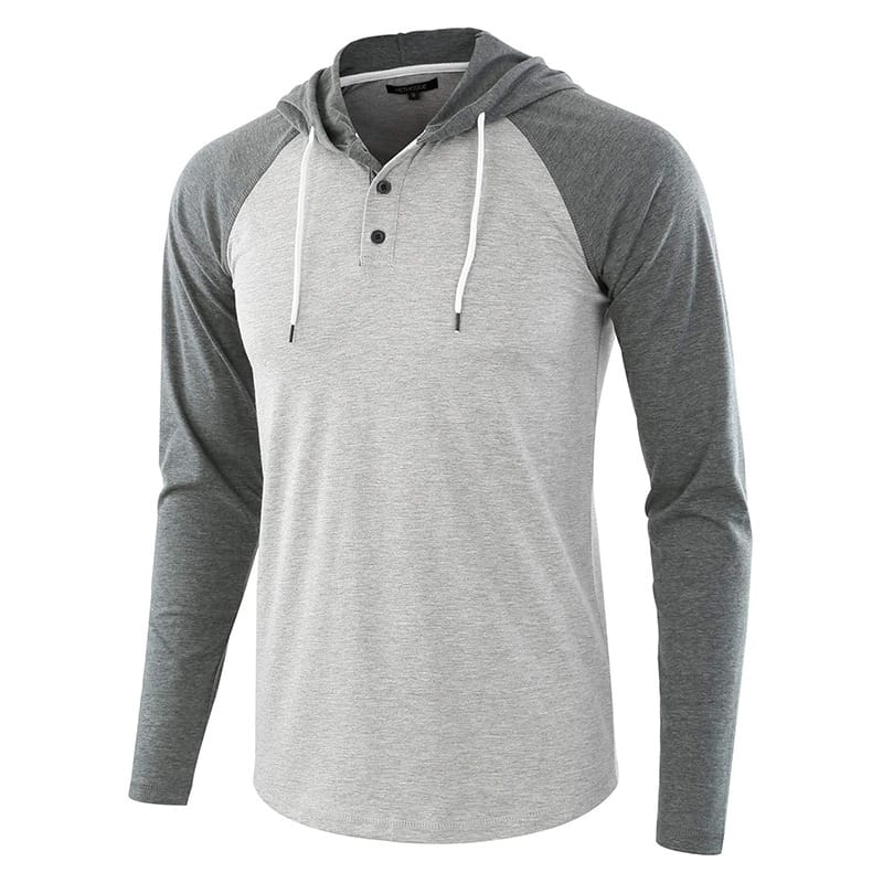 Wholesale S-2XL Men Fashion Color Matching Long Sleeves Hoodie