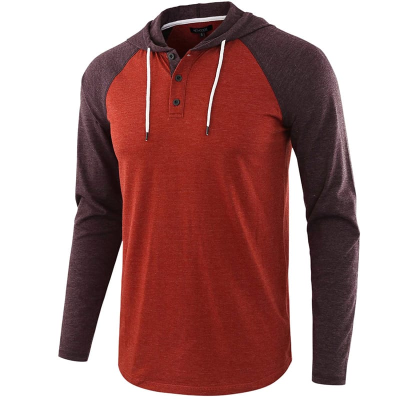 Wholesale S-2XL Men Fashion Color Matching Long Sleeves Hoodie