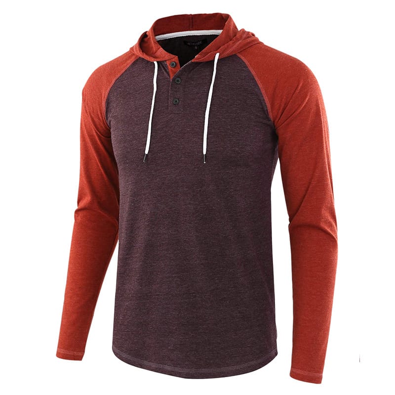 Wholesale S-2XL Men Fashion Color Matching Long Sleeves Hoodie